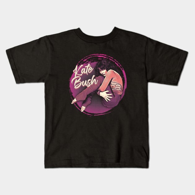 Kate Bush Fanart Design Kids T-Shirt by Bingung Mikir Nama Design